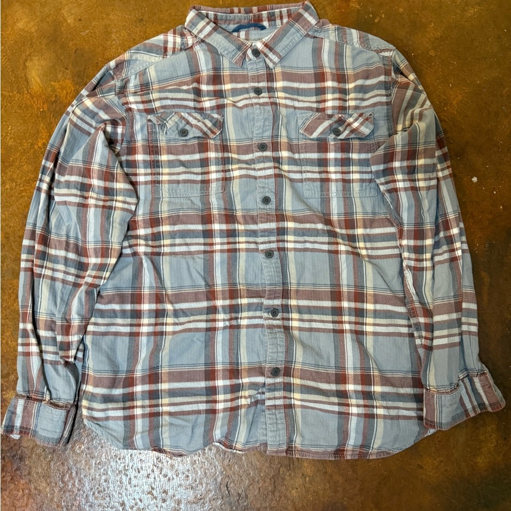 Columbia Gray and Brown Checkered Shirt
